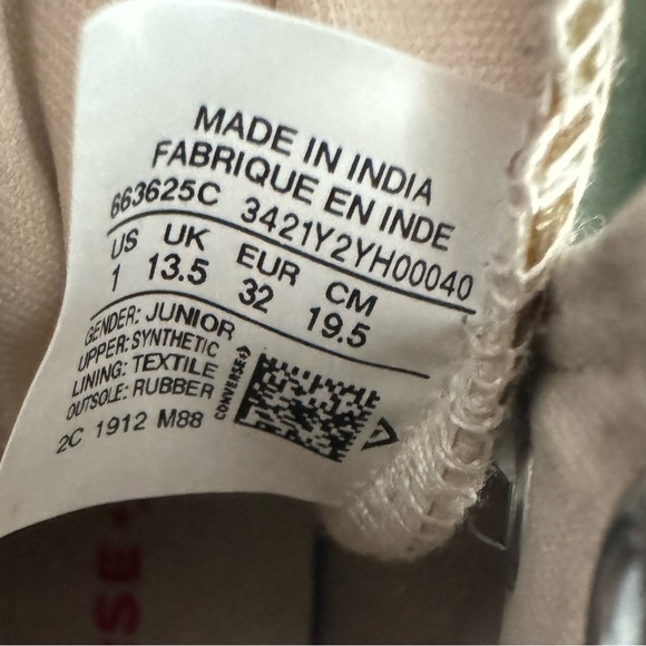 Converse Gold Girls size 1 - Picture 8 of 10